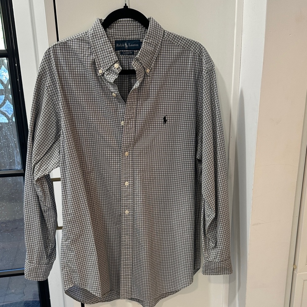 Ralph Lauren Men's Monochrome Checkered Shirt
